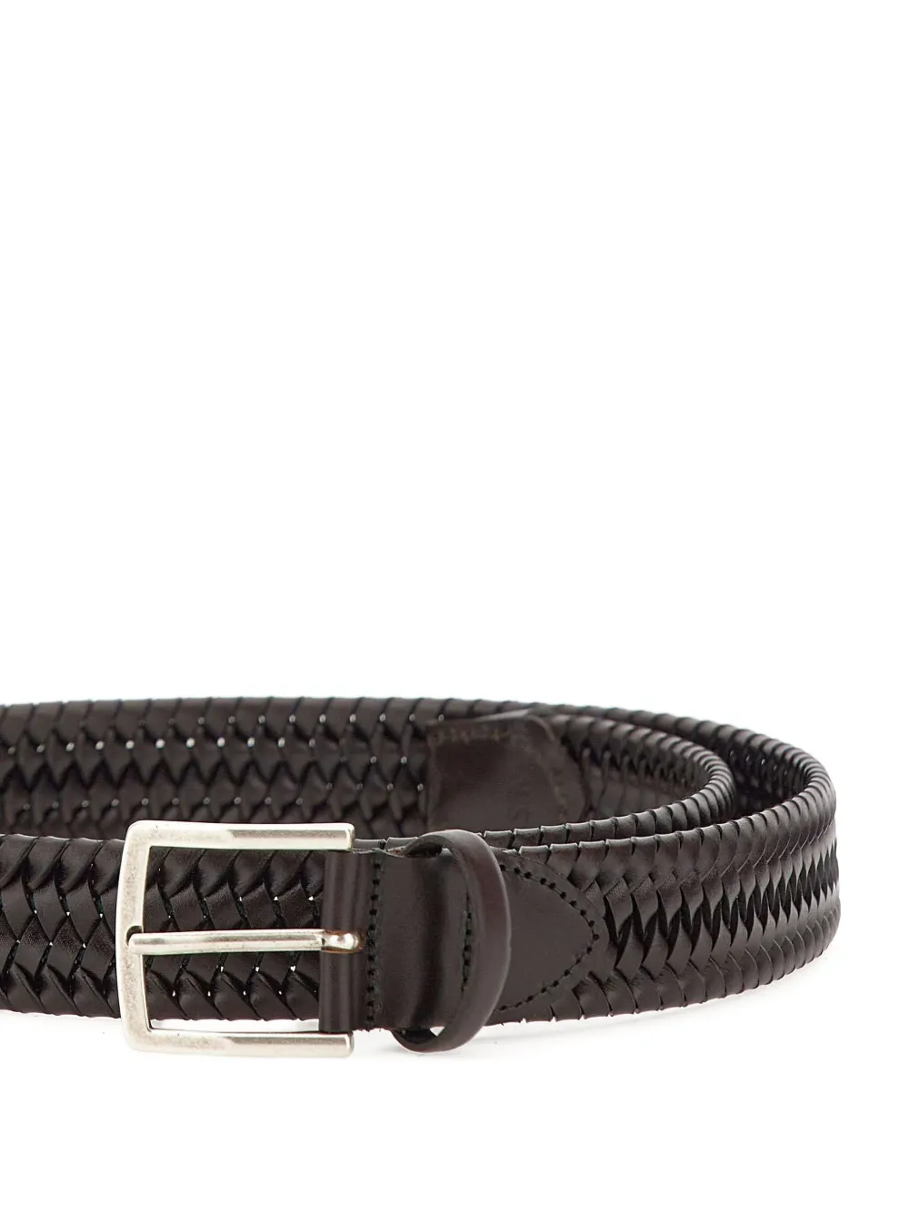 Athison Woven Pin-buckle Belt In Brown