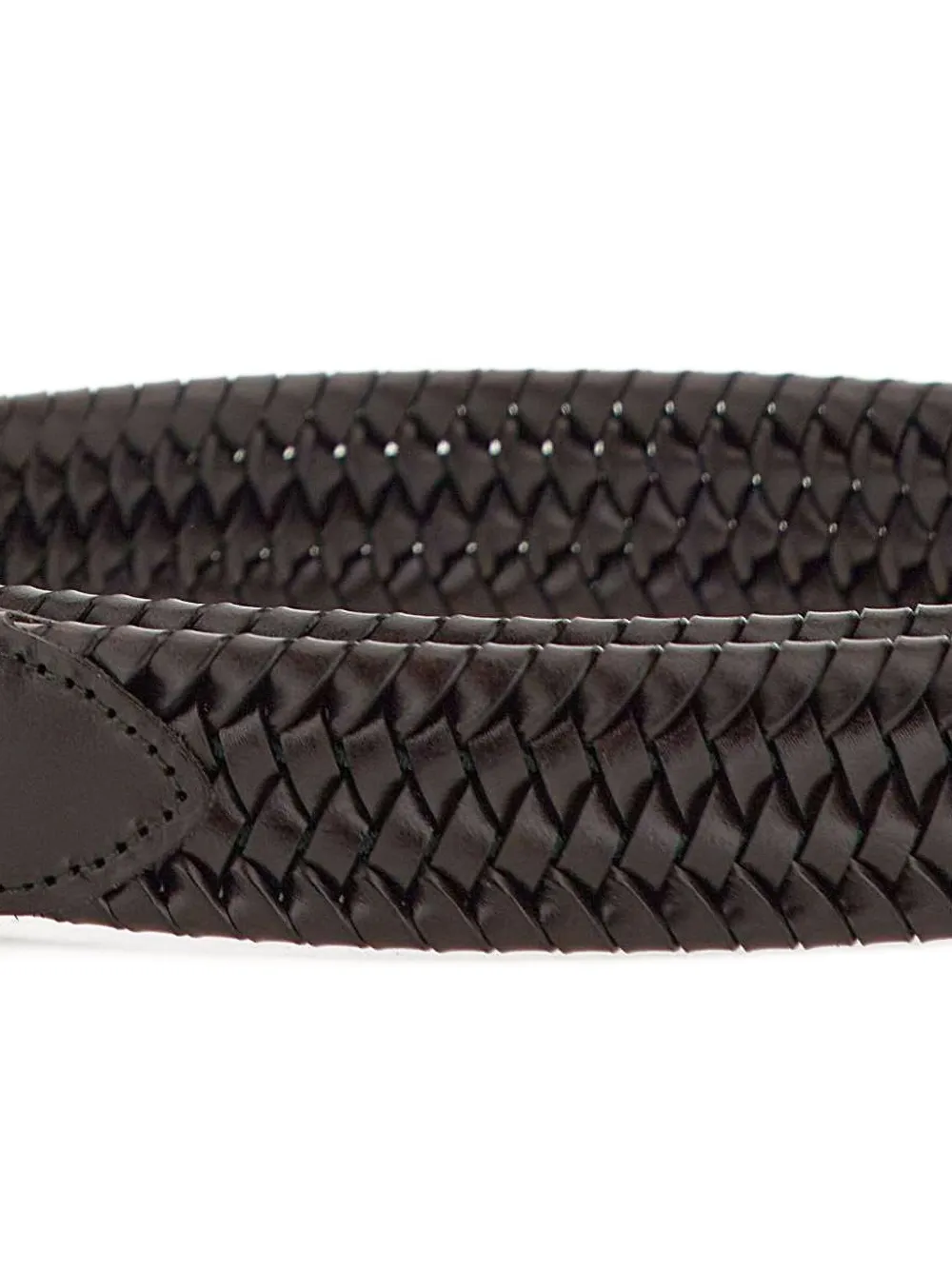 Athison Woven Pin-buckle Belt In Brown
