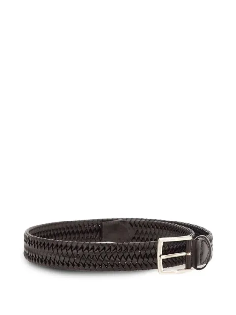 ATHISON woven pin-buckle belt