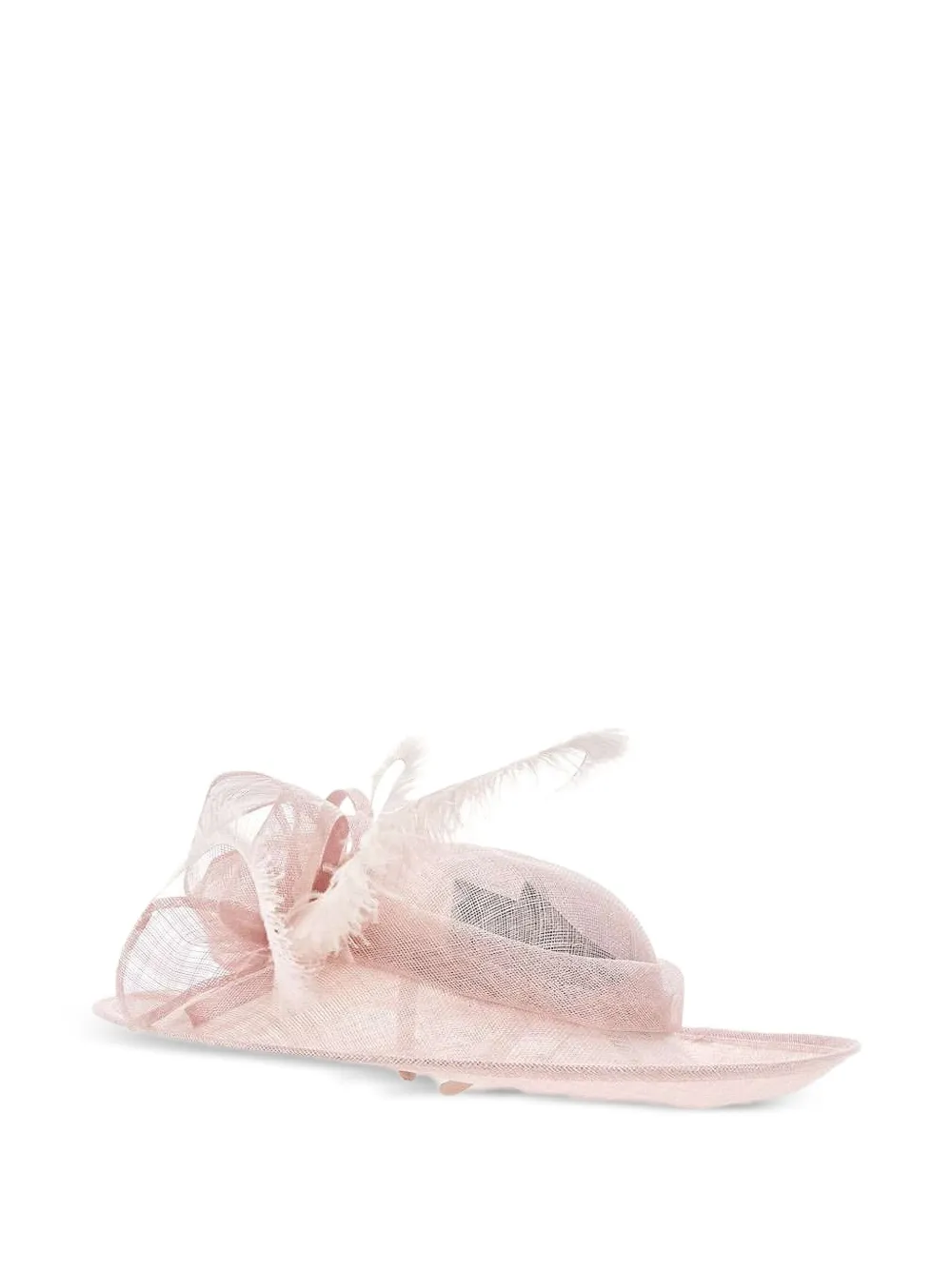 Mb Accessories Hoed met strikdetail en veren - Roze