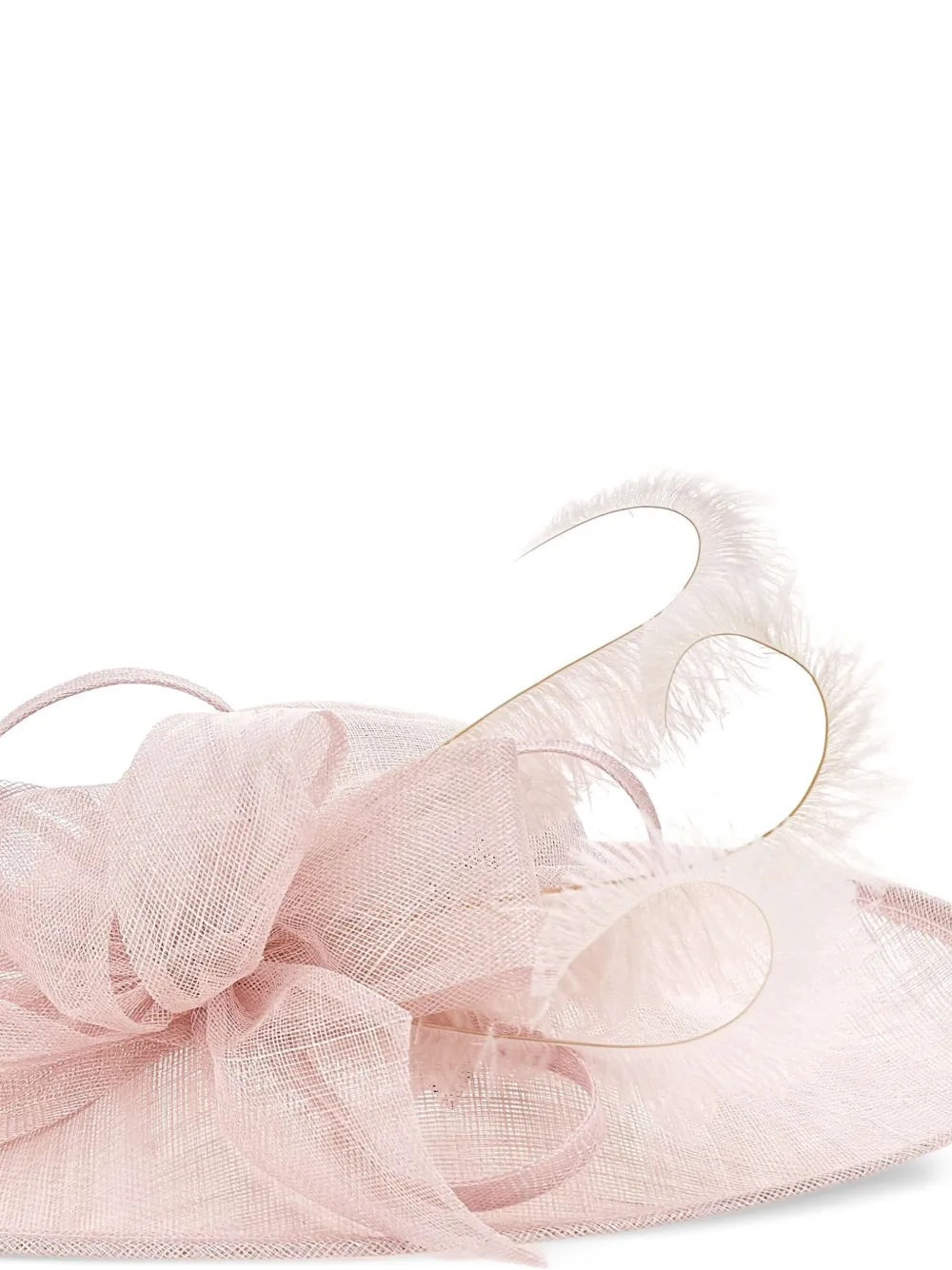 Mb Accessories Hoed met strikdetail en veren Roze