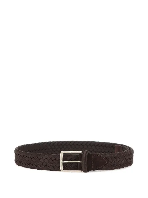 ATHISON woven pin-buckle belt