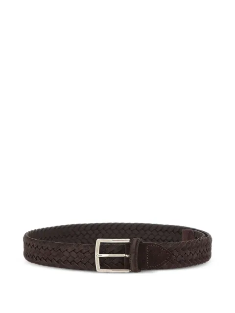 ATHISON woven pin-buckle belt