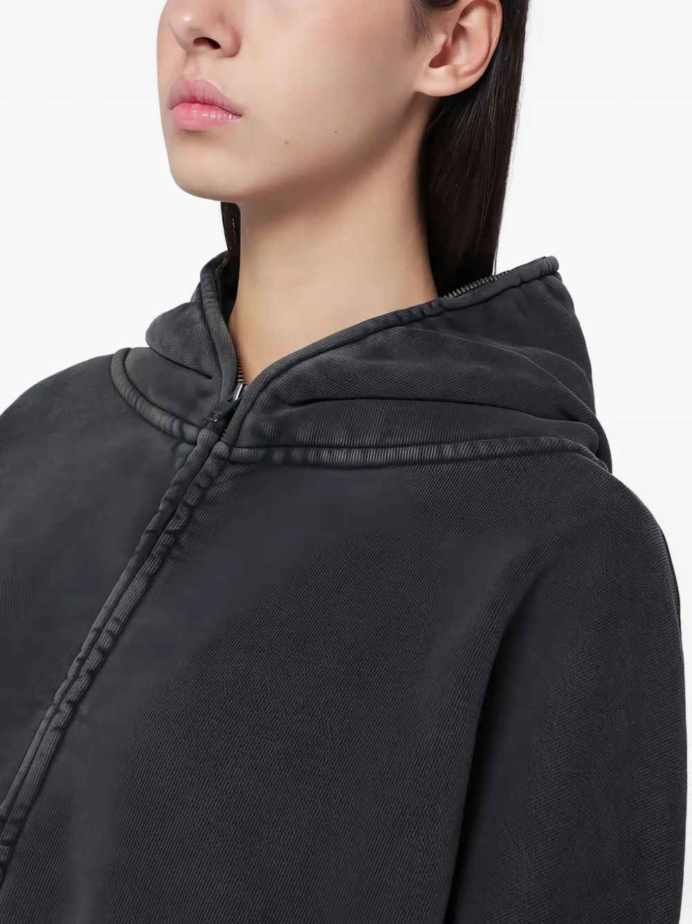 Entire Studios Zip Hoodie With Hood And Long Sleeves In Gray