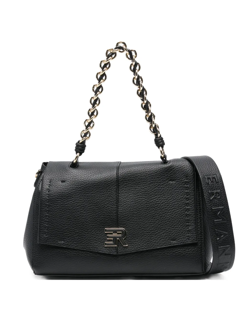 ERMANNO FIRENZE  chain strap leather tote bag | Black | Image 1