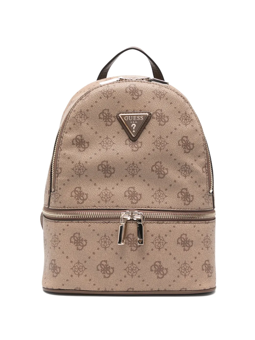 Guess Usa Silia Monogram-pattern Backpack In Purple