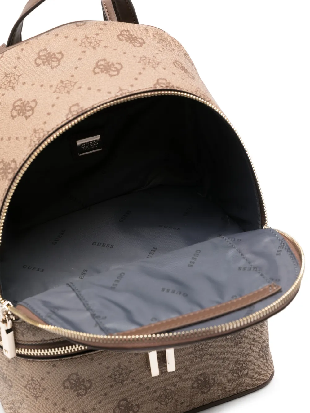 GUESS USA Silia rugzak met monogram-print Bruin