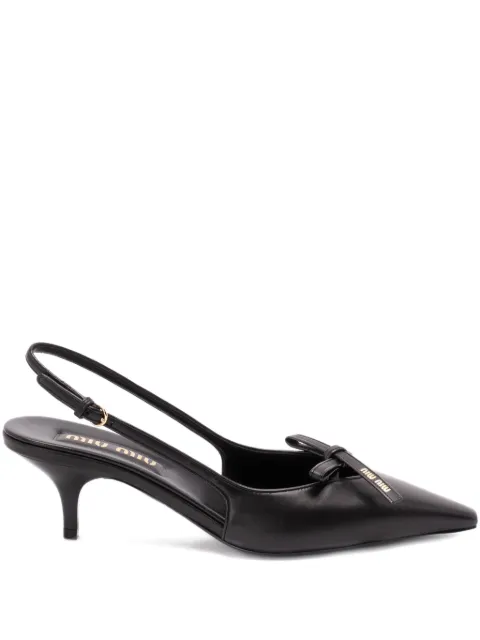 Miu Miu 50mm bow slingback pumps