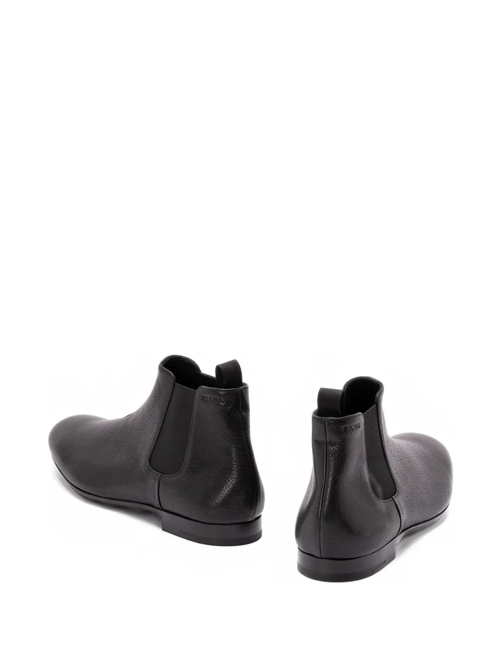 Prada leather chelsea boots Zwart
