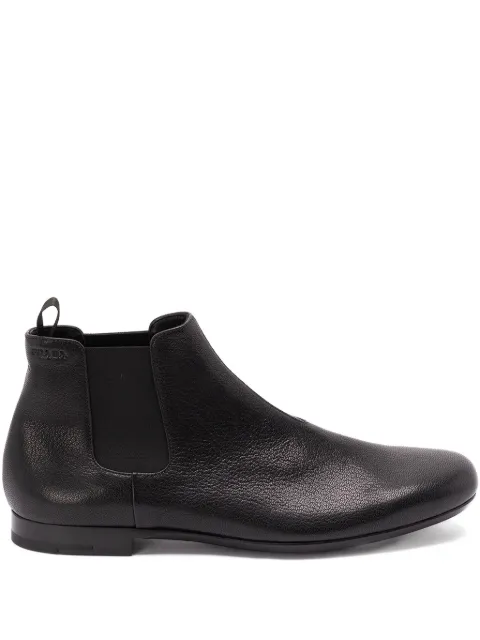 Prada leather chelsea boots