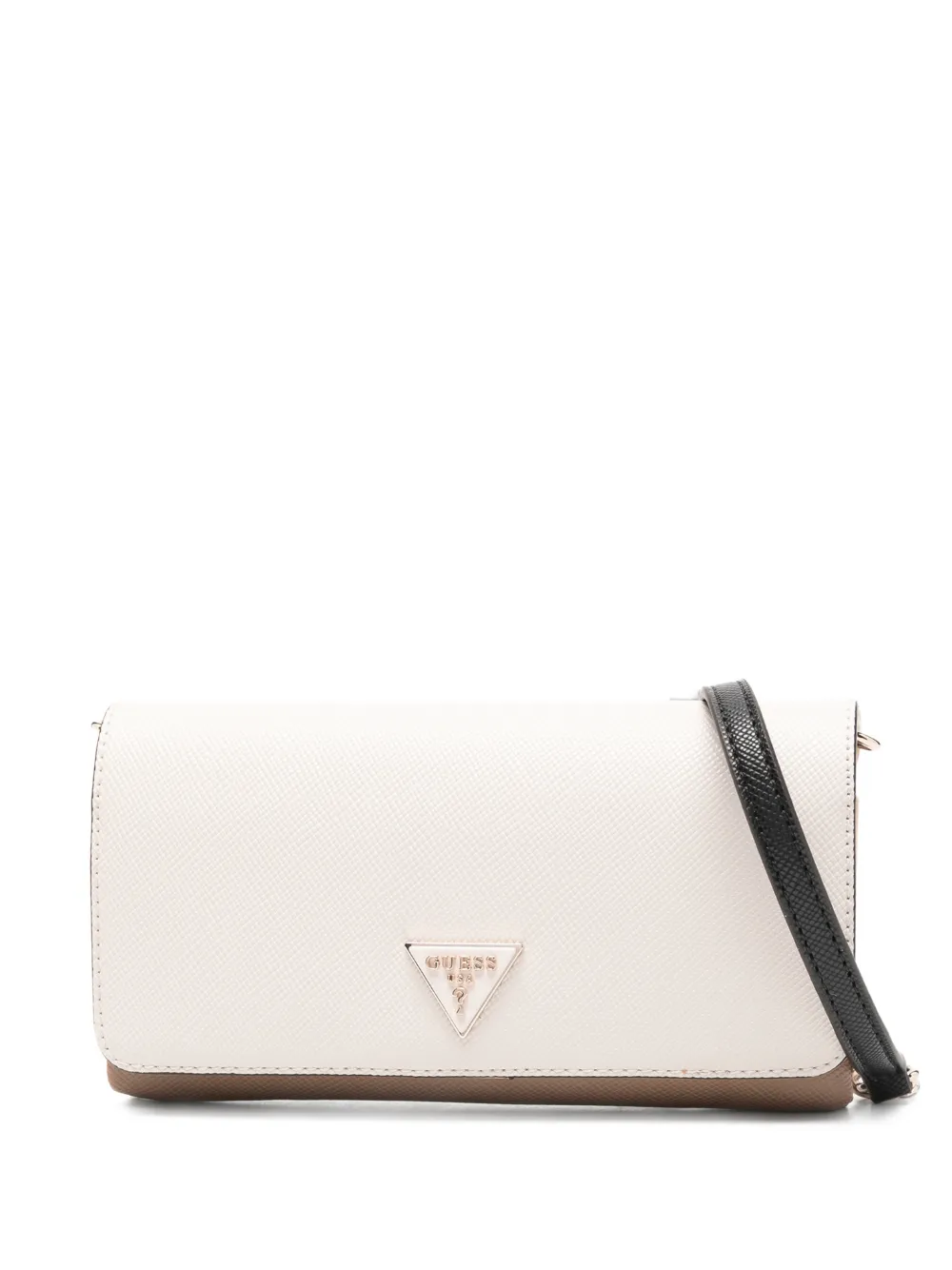 GUESS USA Noelle logo-plaque clutch bag - Toni neutri