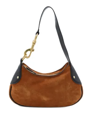 Burberry Shield Sling Suede Shoulder Bag | Brown | FARFETCH