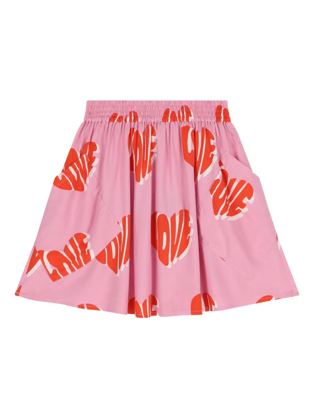 Stella McCartney Kids heart-print pocket skirt - Rosa