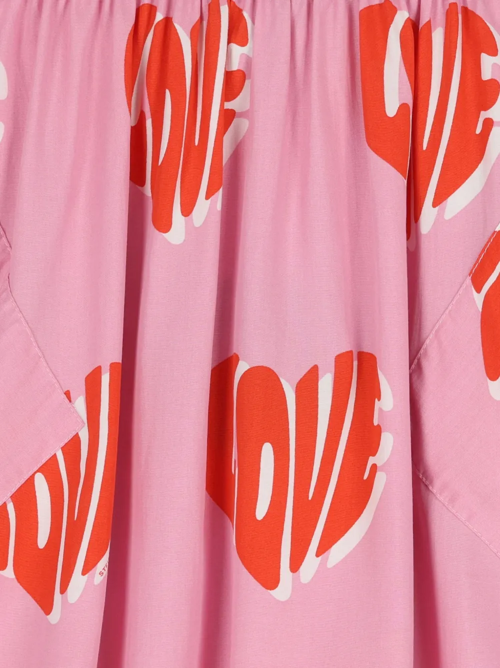 Stella Mccartney Heart-print Pocket Skirt In Pink