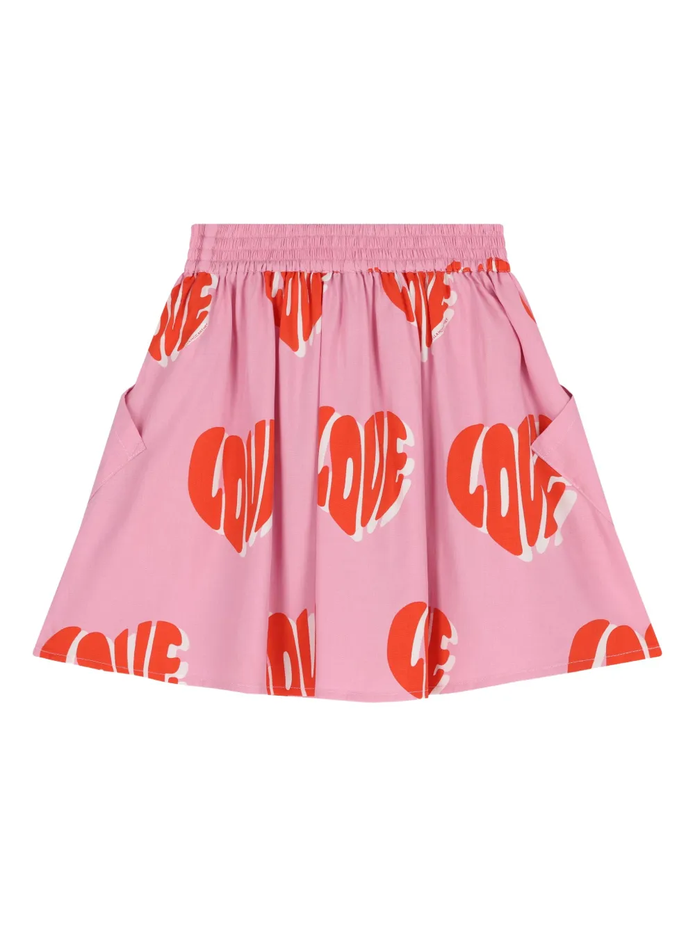 Stella Mccartney Heart-print Pocket Skirt In Pink