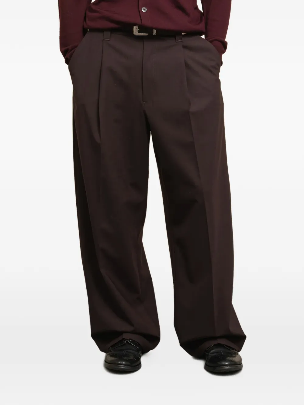 Department 5 Pailot pleated-detail trousers | Red | Image 1