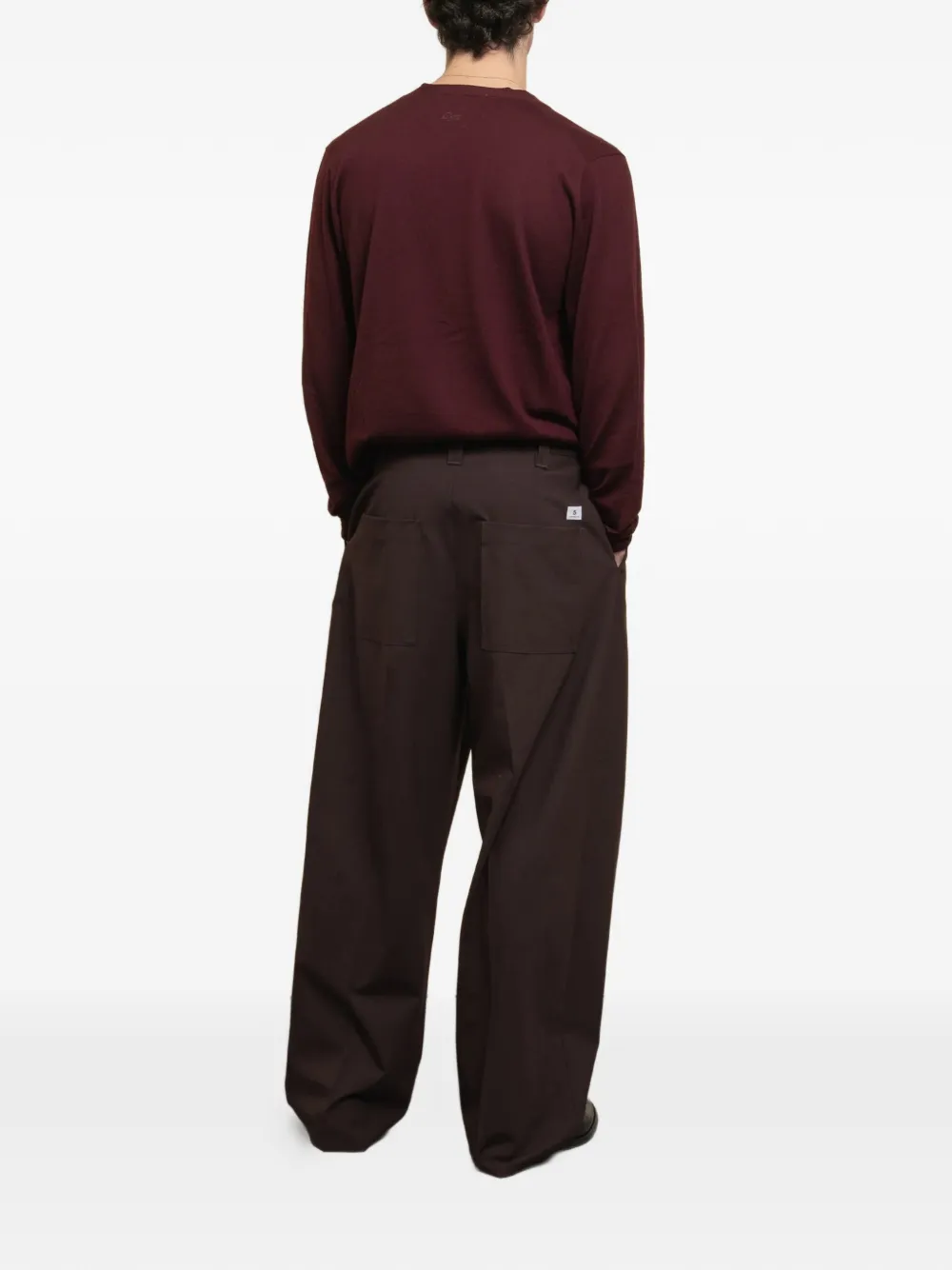 Department 5 Pailot pleated-detail trousers Rood