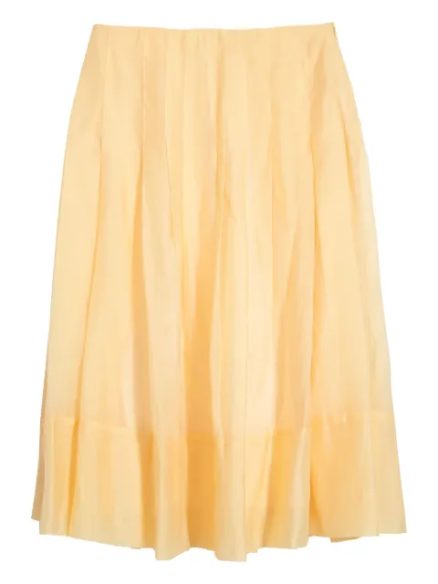 Isolda Horizonte Espelhado pleated midi skirt