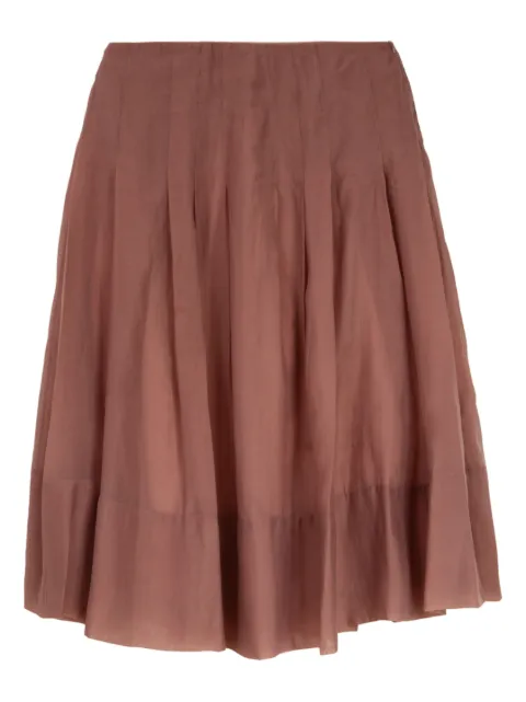 Isolda Horizonte Espelhado pleated midi skirt
