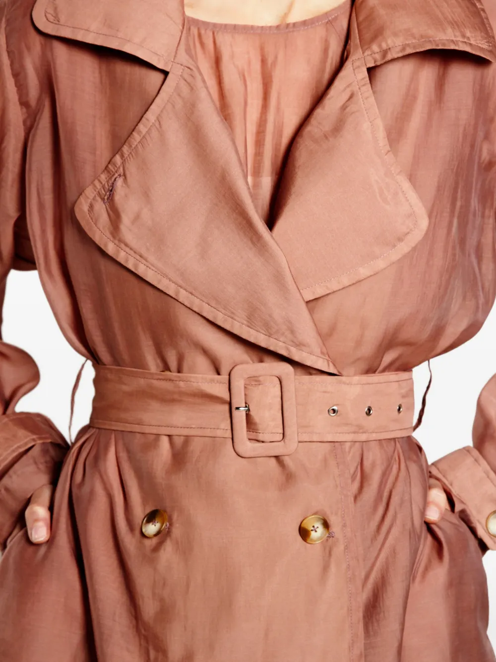 Isolda Oásis buttoned belted coat | Trench Coats & Raincoats | Image 2
