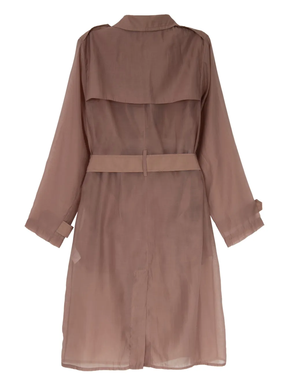 Isolda Oásis Buttoned Belted Coat In Brown