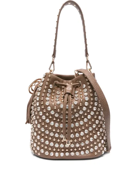 La Carrie Andromeda studded tassel bucket bag