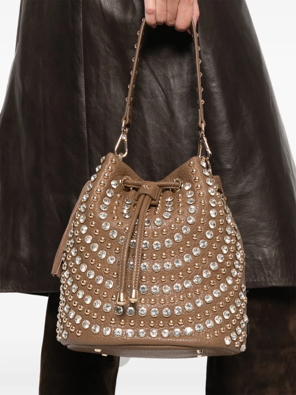 La Carrie Andromeda studded tassel bucket bag | Image 2