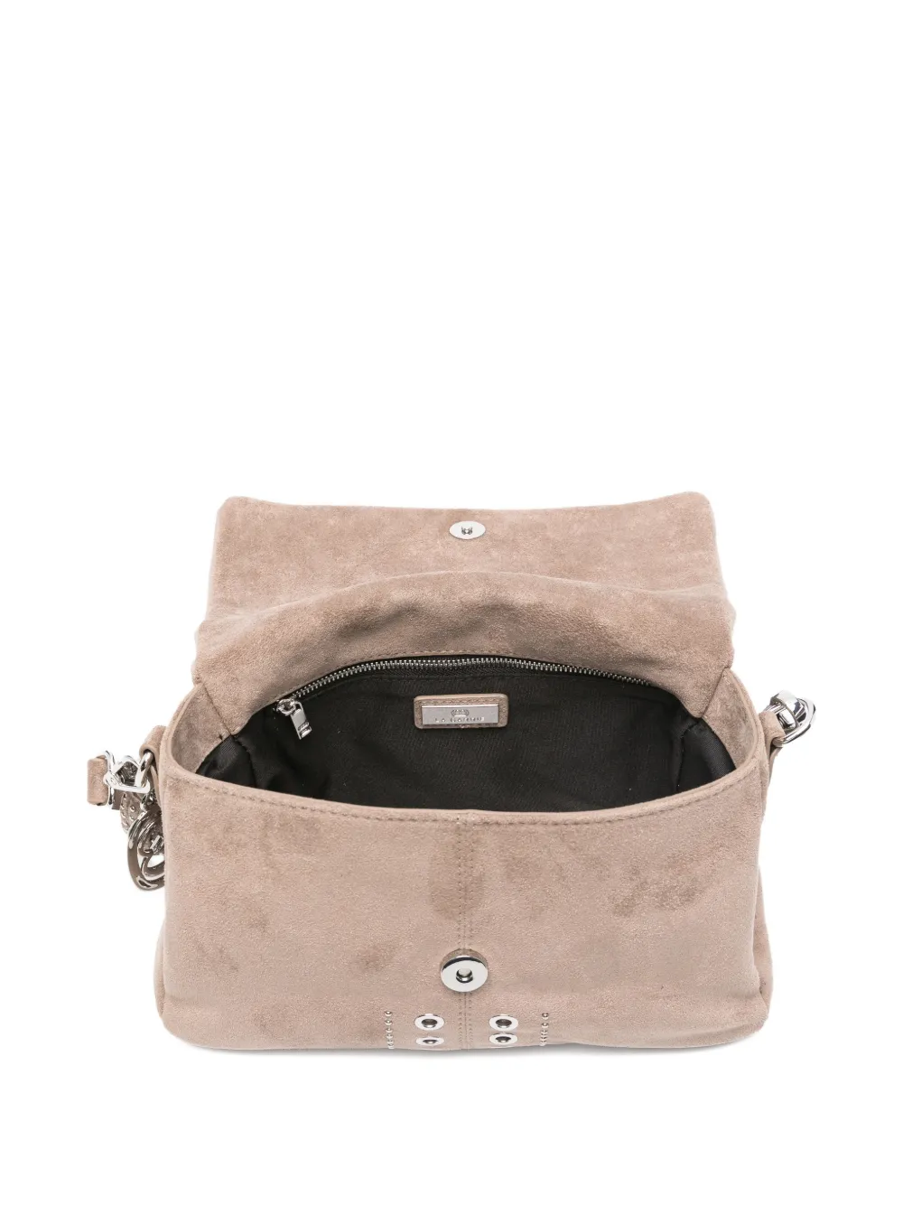 La Carrie Small Stephy Studded Tassel-detail Suede Shoulder Bag In Pink