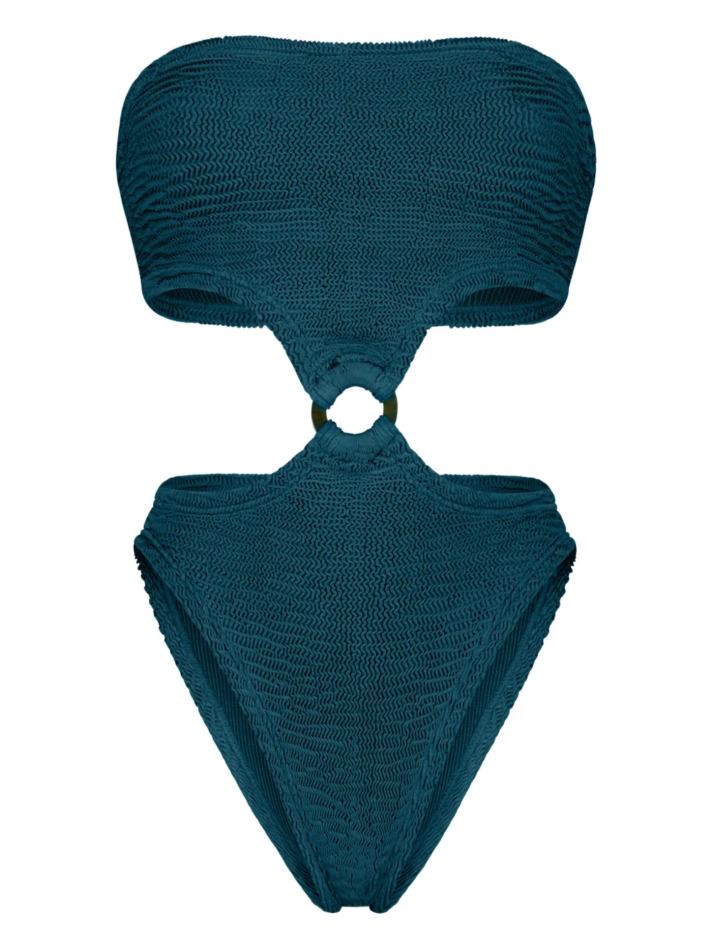 Paramidonna Tanya Ring Textured Swimsuit In Green