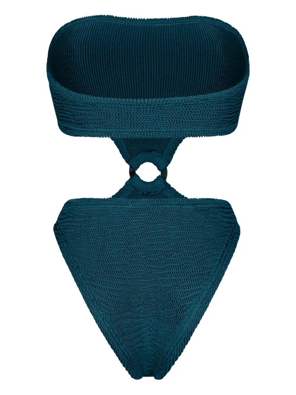 Paramidonna Tanya Ring Textured Swimsuit In Green