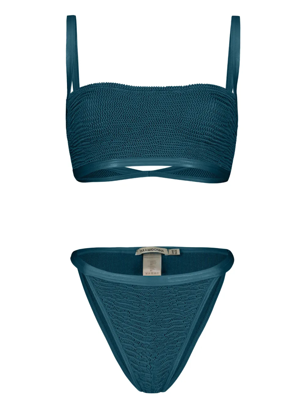 PARAMIDONNA Strukturierter Ava Badeanzug | Blau | Image 1