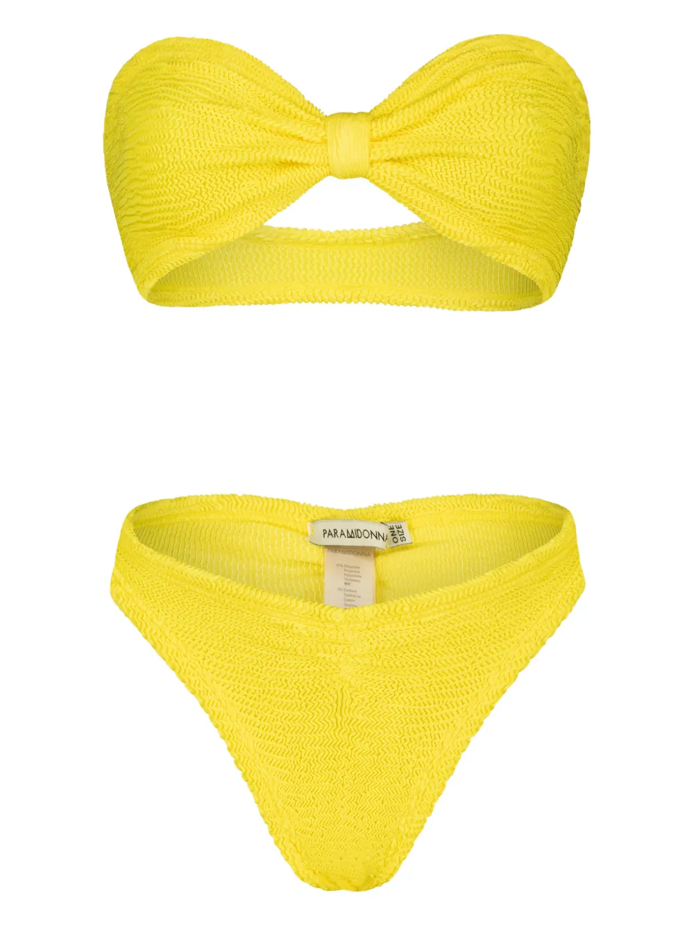 PARAMIDONNA Costume intero Lucy con nodo - Giallo