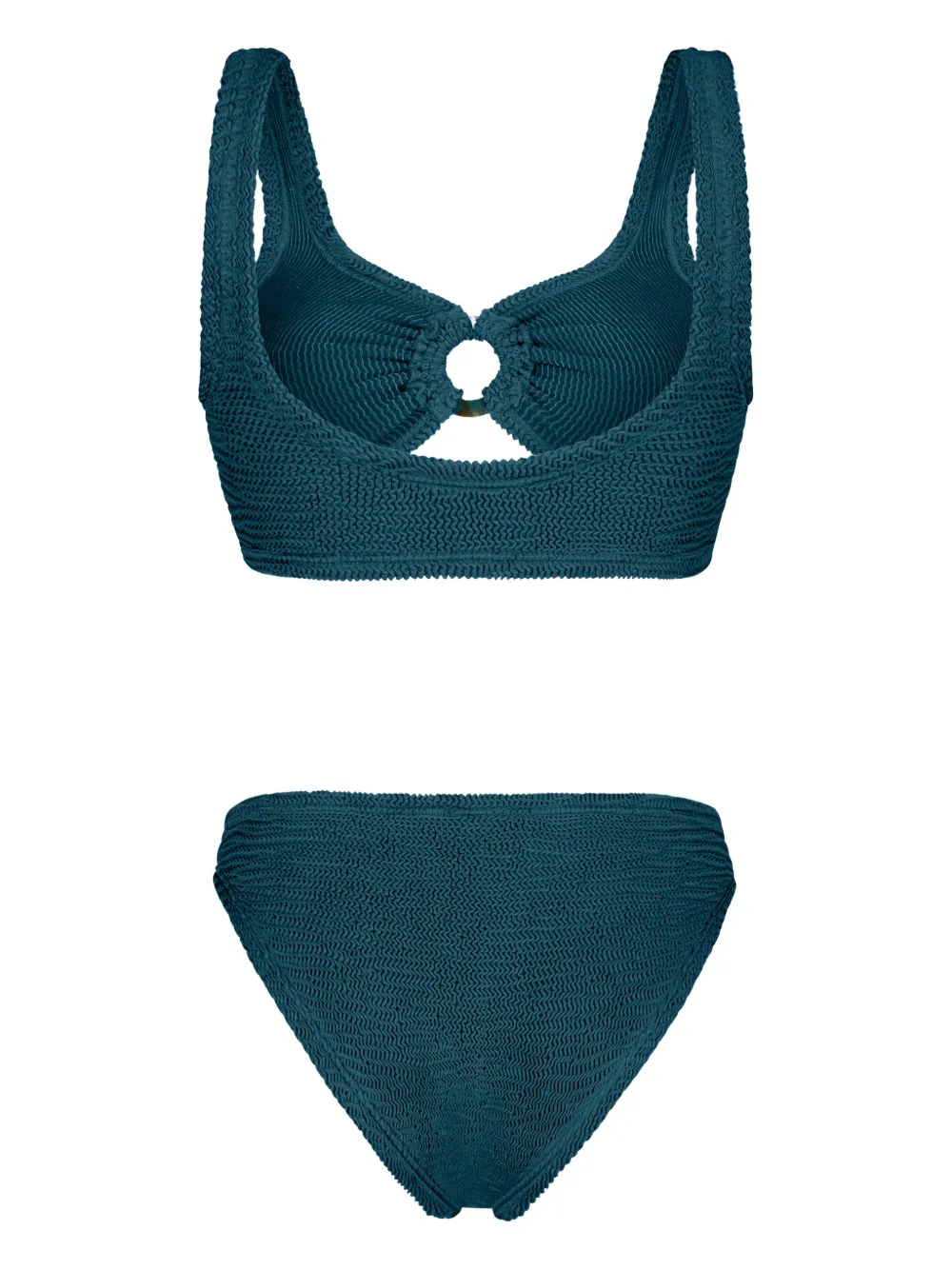Paramidonna Irina Textured Ring Bikini Set In Blue