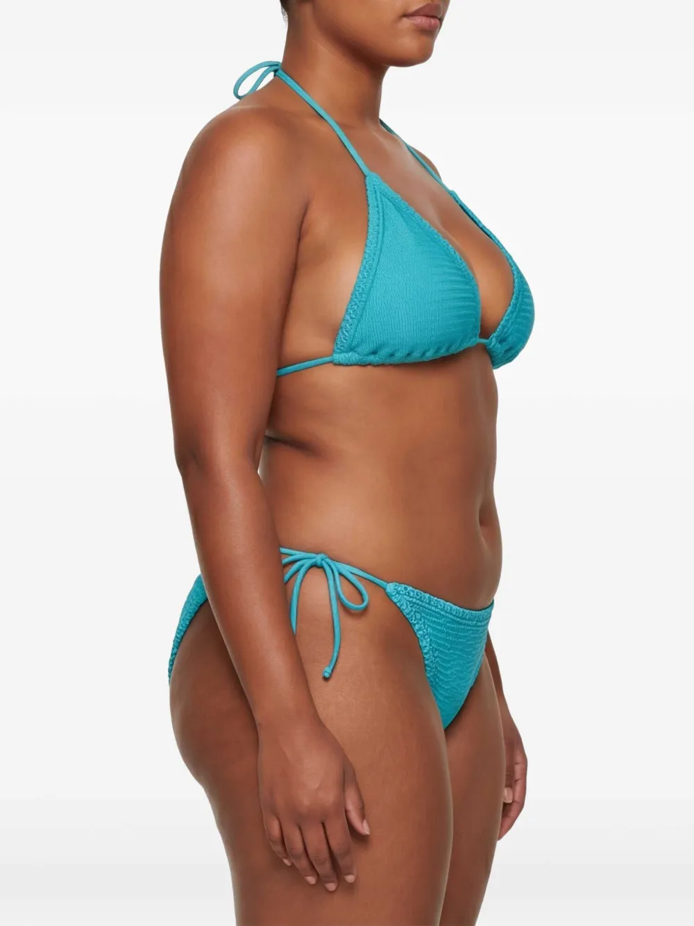 PARAMIDONNA Getextureerde strandkleding Blauw