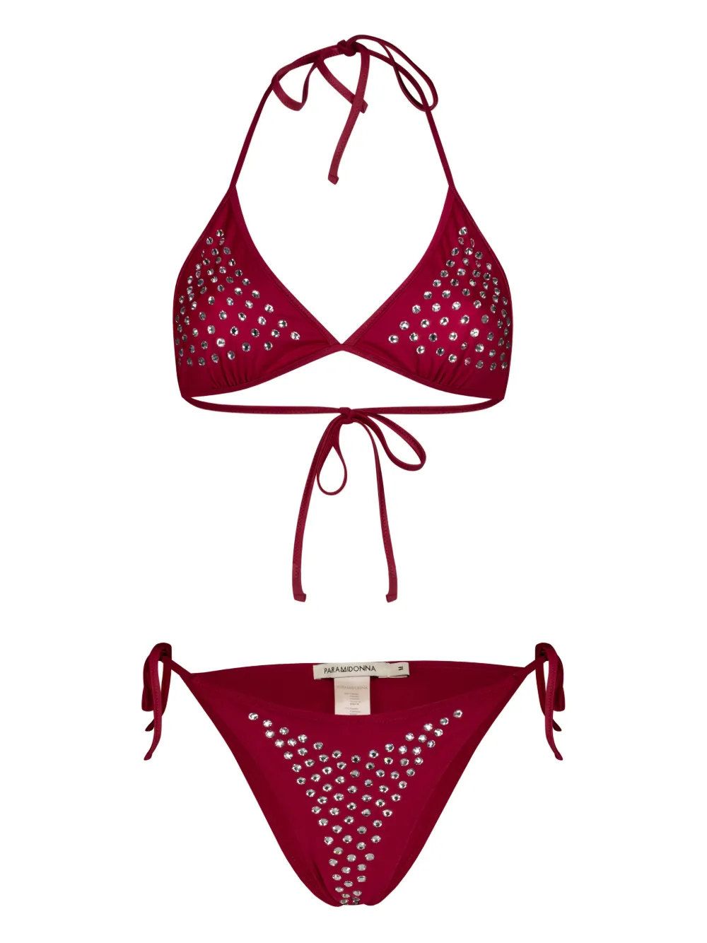 PARAMIDONNA Bikini Livia con cristalli Swarovsky - Rosso