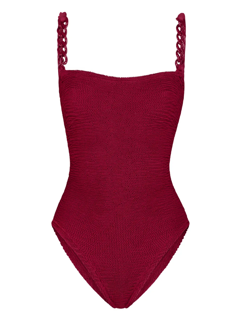 PARAMIDONNA Scarlett chain-detail swimsuit - Rosso