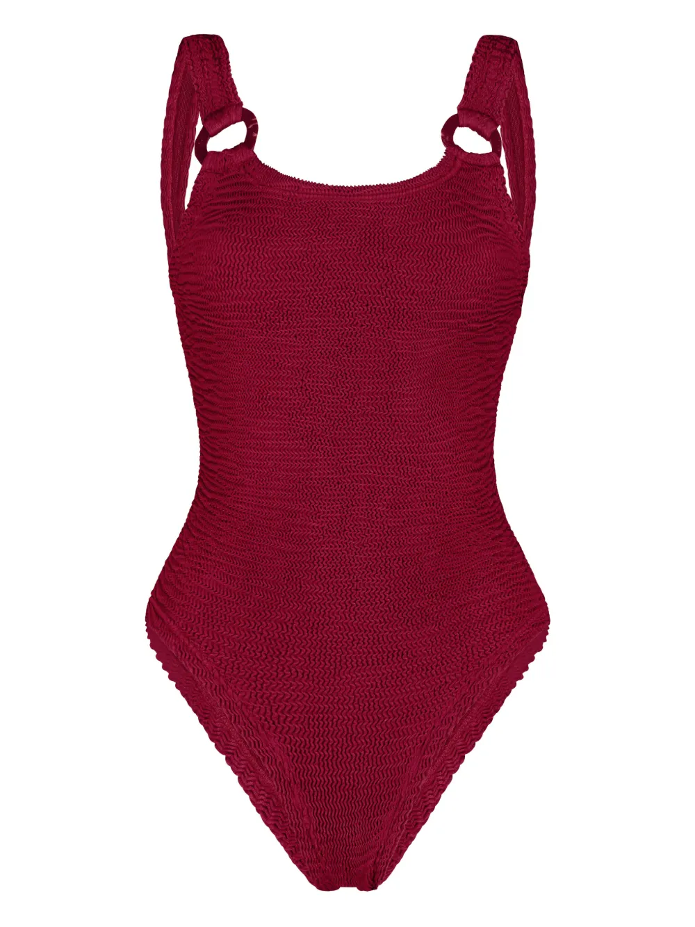 Paramidonna Sophia Ring Detail Swimsuit In Burgundy
