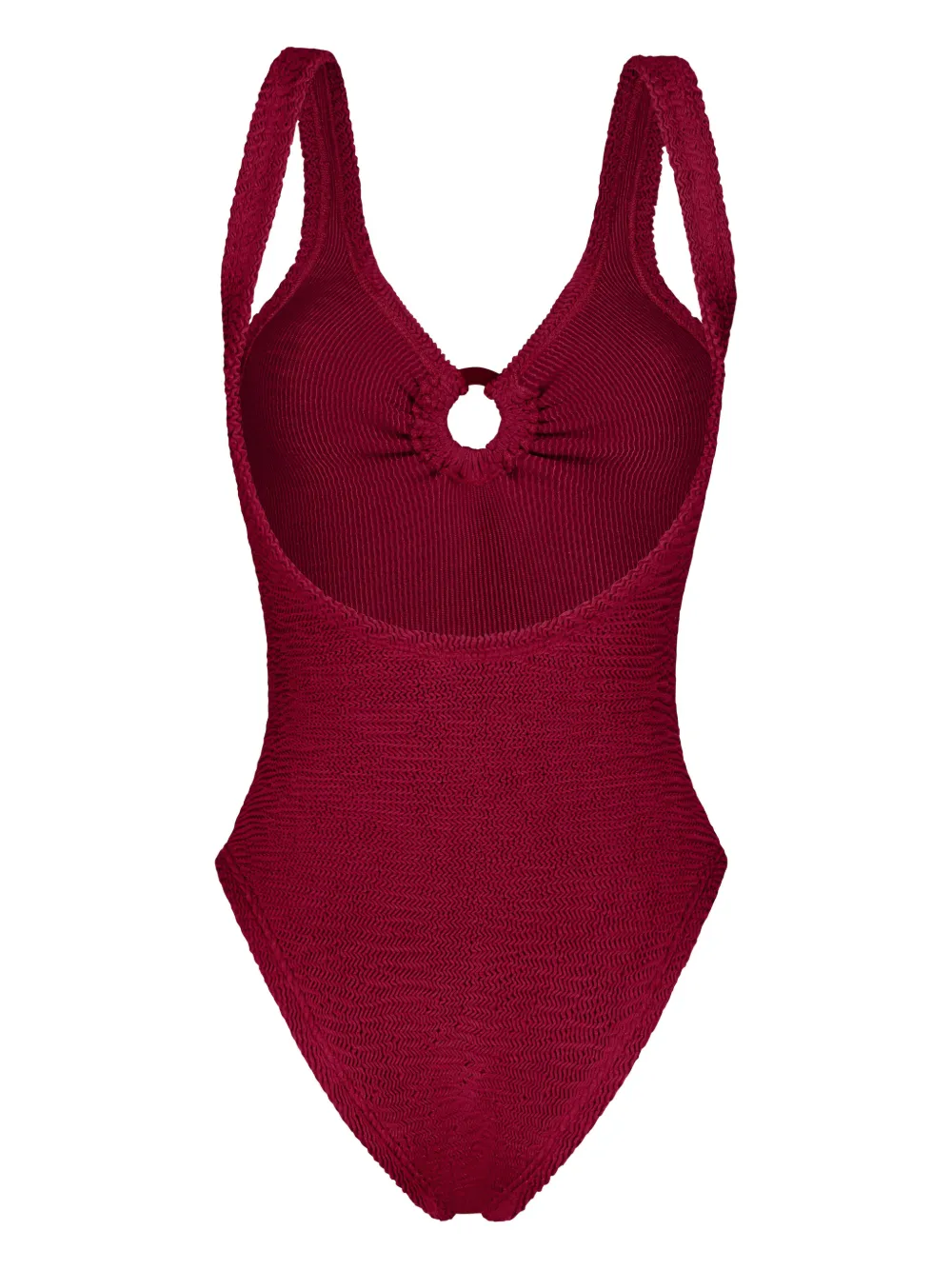 Paramidonna Romana Ring-detail Swimsuit In Burgundy