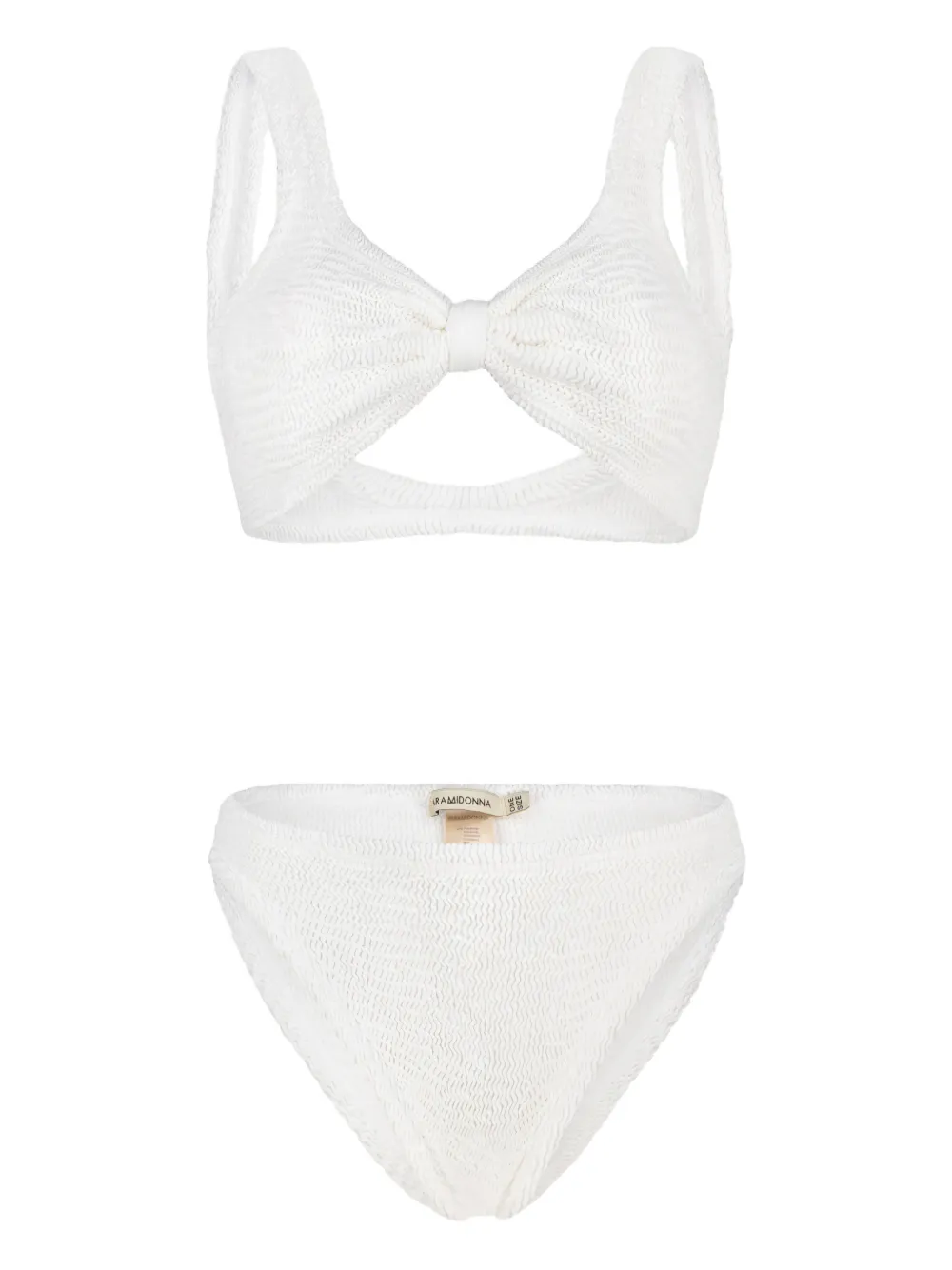 PARAMIDONNA Bikini Salma con fiocco - Bianco