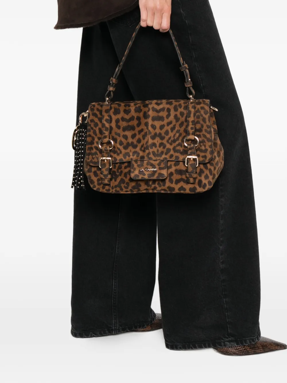 La Carrie Atena leopard-print buckle tote bag | Image 2