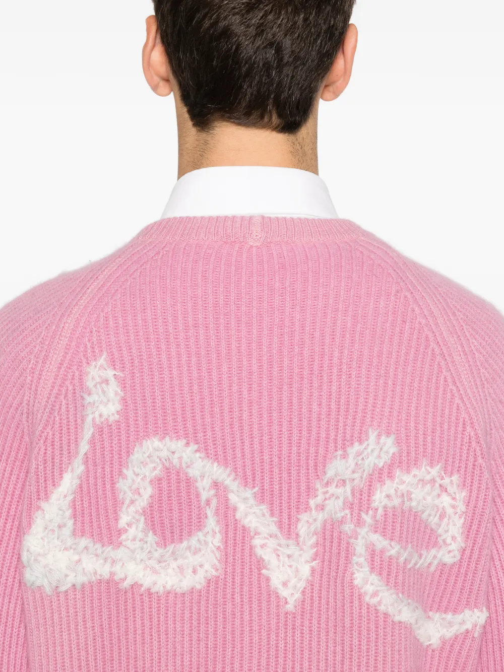 Pre-owned A.n.g.e.l.o. Vintage Upcycling Ribbed Sweater In Pink