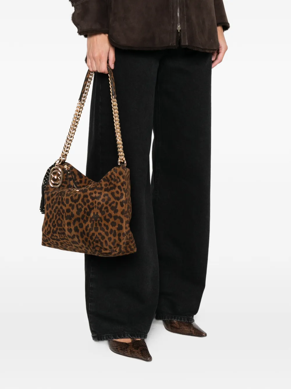 La Carrie leopard-print tassel shoulder bag | Image 2