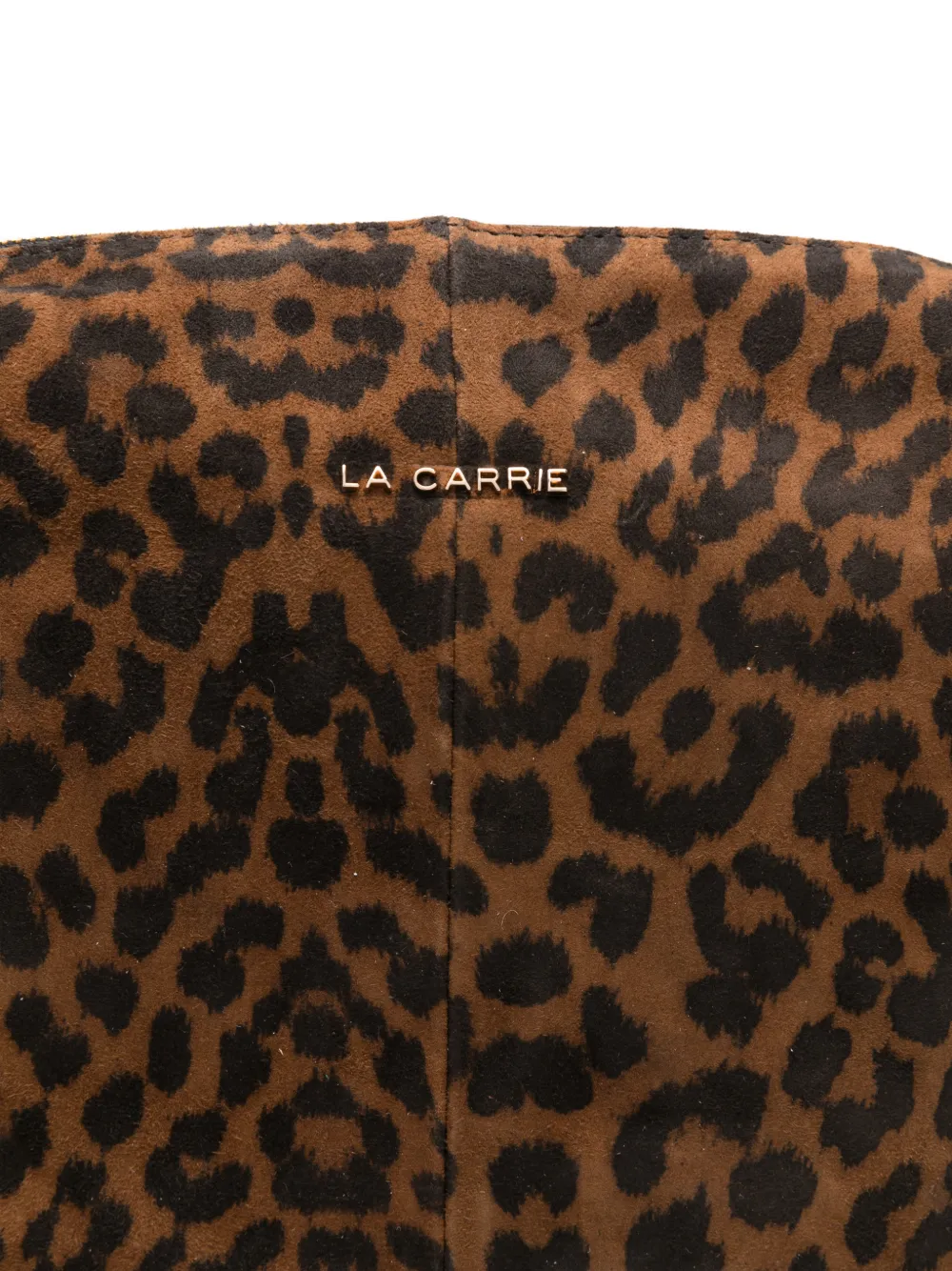 La Carrie Leopard-print Tassel Shoulder Bag In Brown