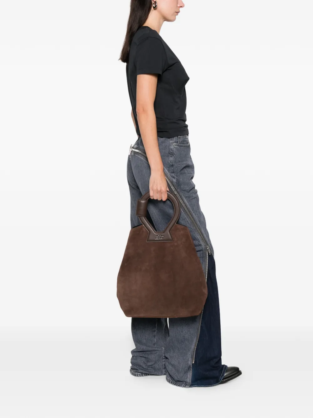 LUAR Brooke round-handle tote bag - Bruin