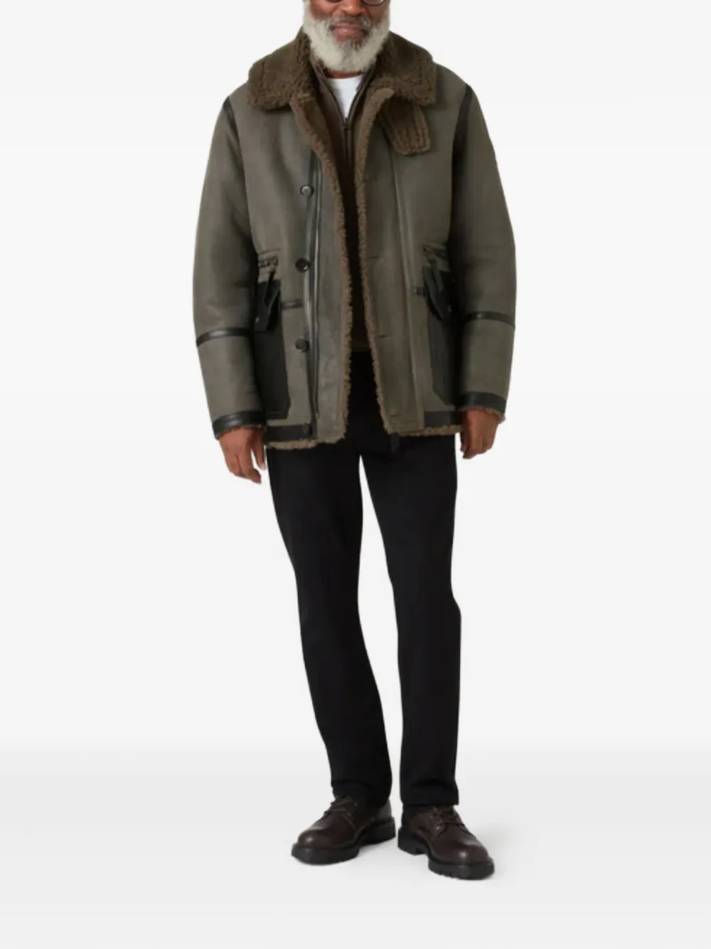 Belstaff Jas met lammy zak - Grijs