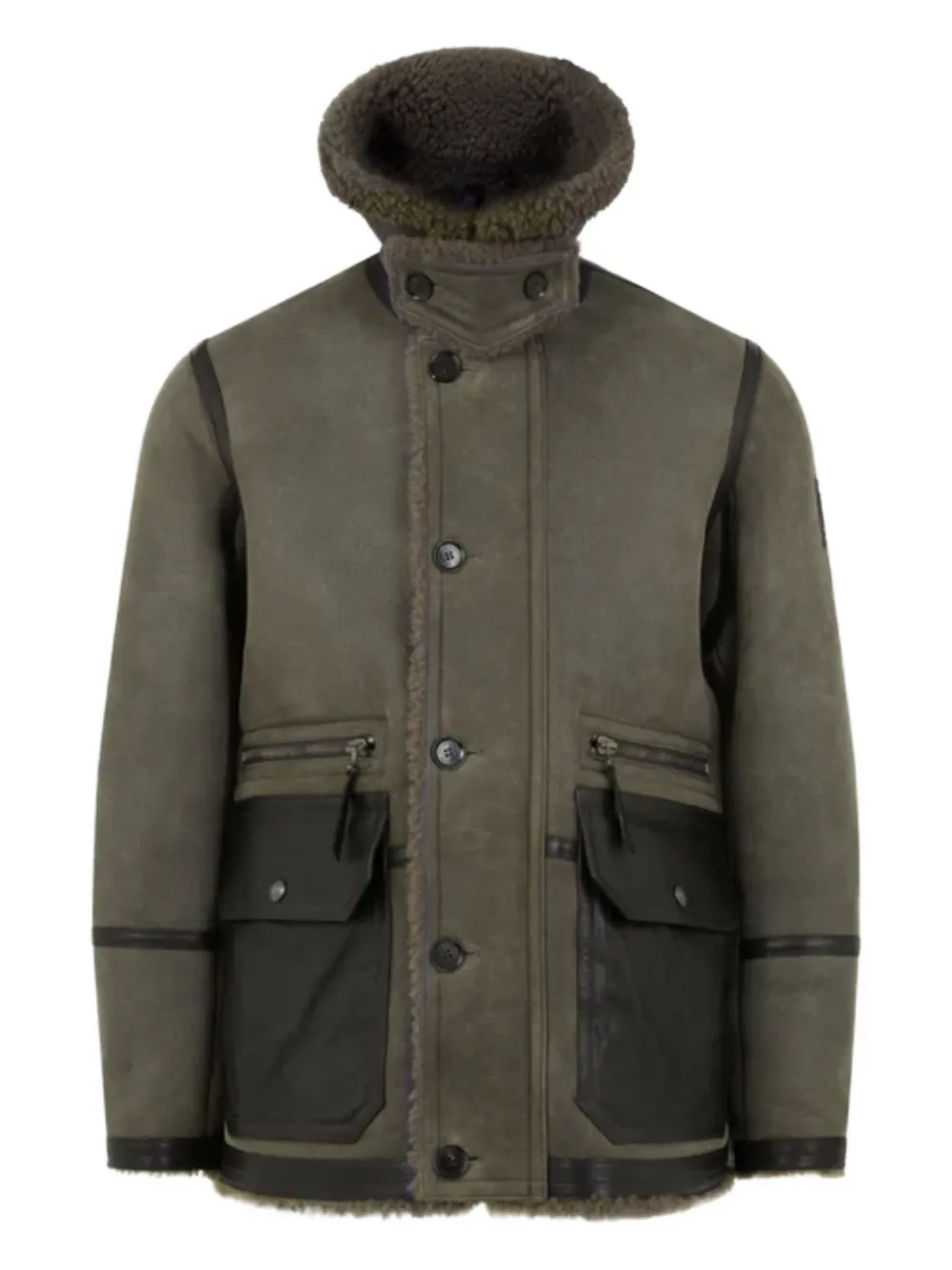 Belstaff Snowfield leather coat - グレー