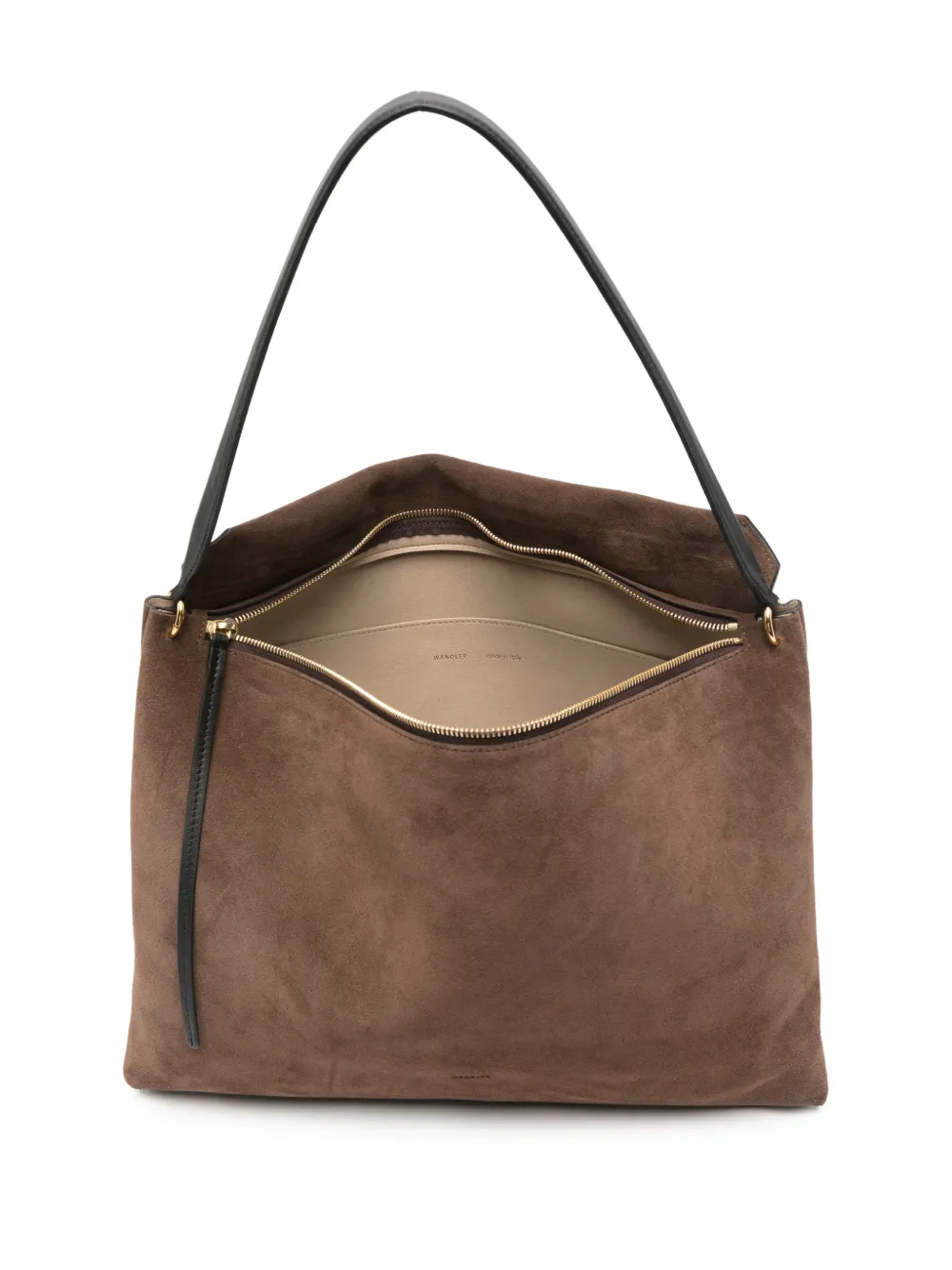 Wandler Penelope Suede Shoulder Bag In Brown
