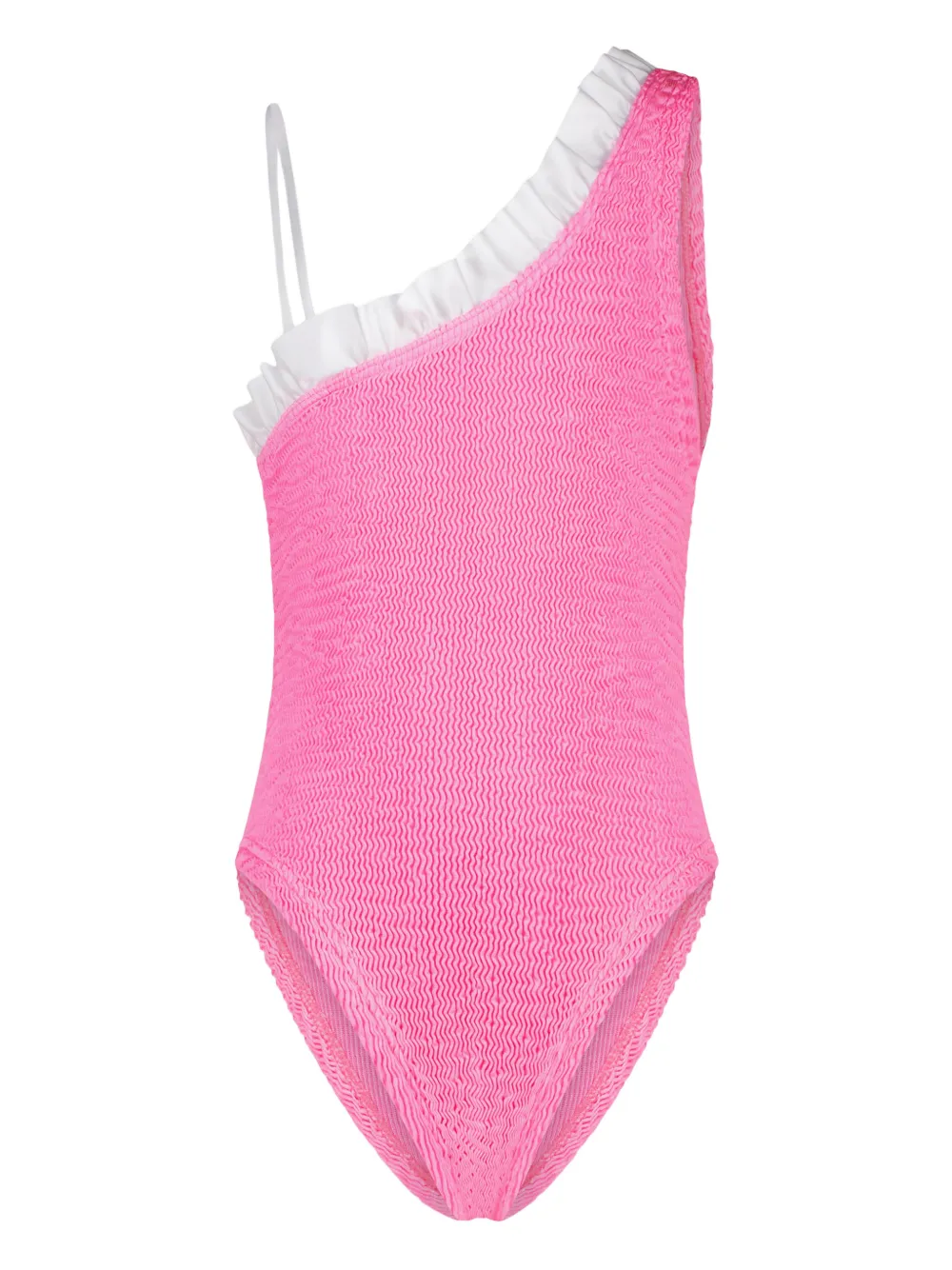 Paramidonna Kids' Nori One-shoulder Swimsuit In Pink