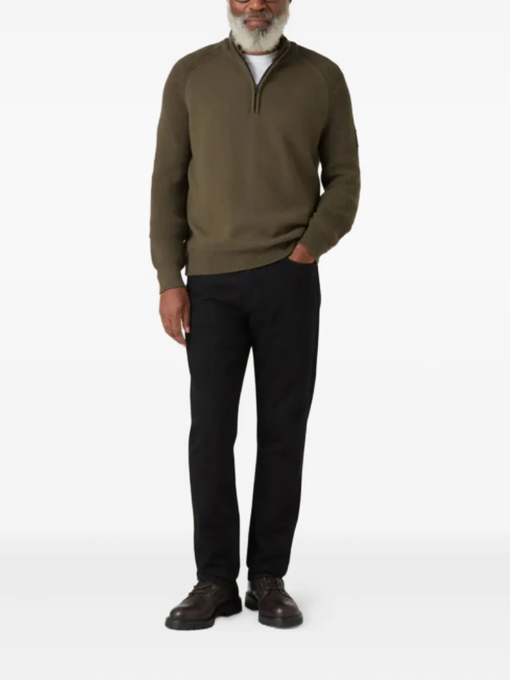 Belstaff Trui met raglan mouwen en rits - Groen