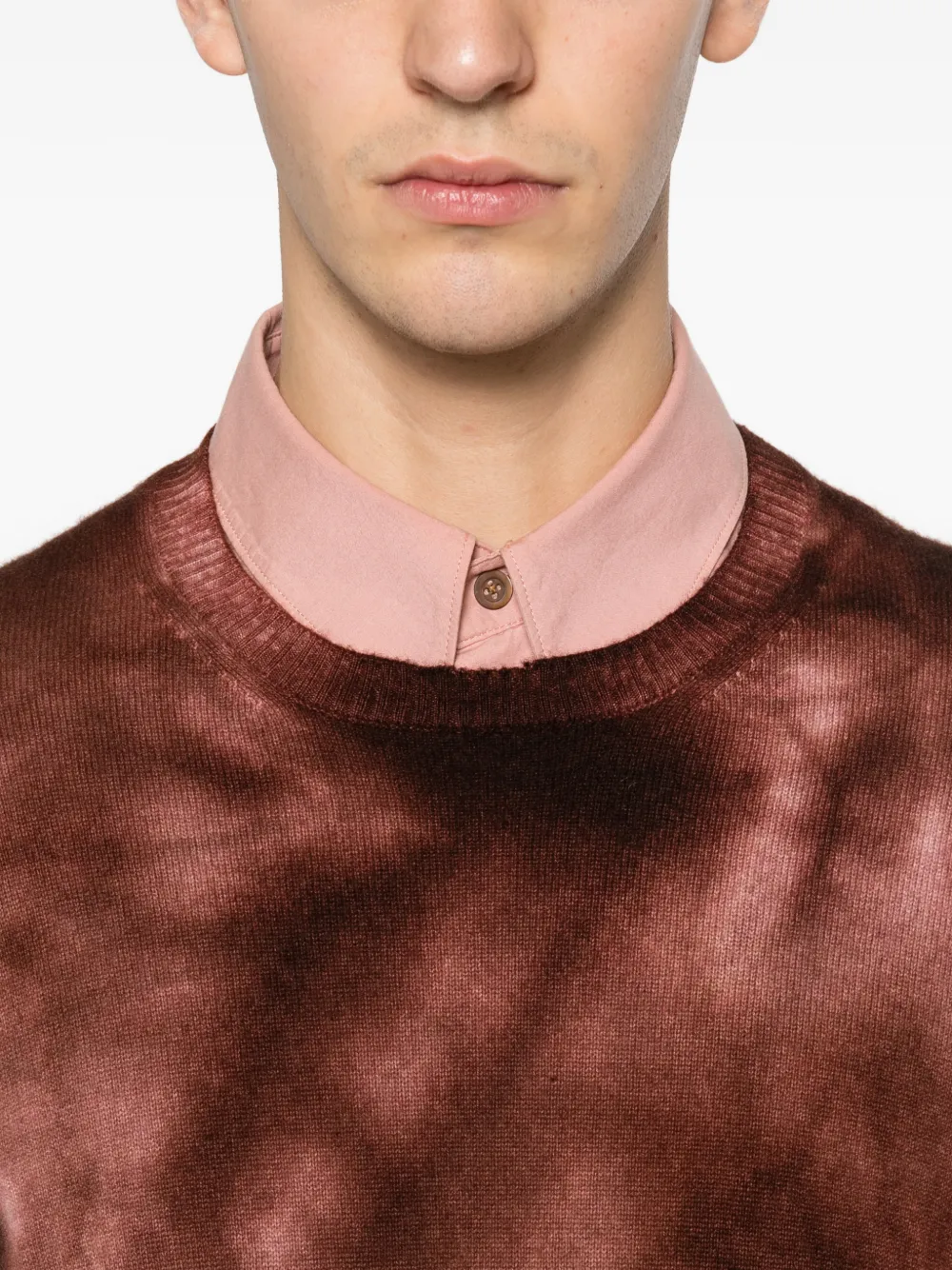 Pre-owned A.n.g.e.l.o. Vintage Upcycling Tie-dye Sweater In Brown